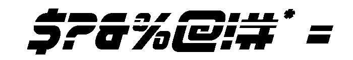 Mission: Danger Laser Italic Font OTHER CHARS
