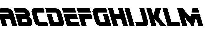 Mission: Danger Leftalic Font UPPERCASE