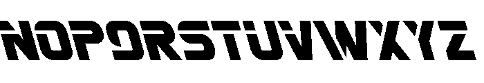 Mission: Danger Leftalic Font LOWERCASE