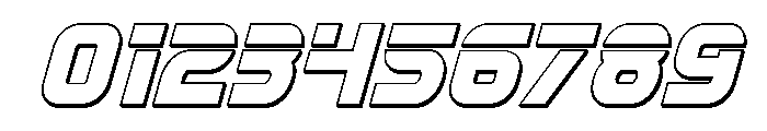 Mission: Danger Outline Italic Font OTHER CHARS