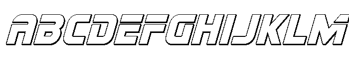 Mission: Danger Outline Italic Font UPPERCASE