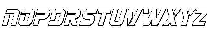 Mission: Danger Outline Italic Font UPPERCASE