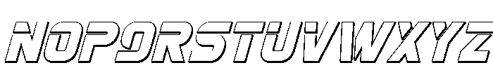 Mission: Danger Outline Italic Font LOWERCASE