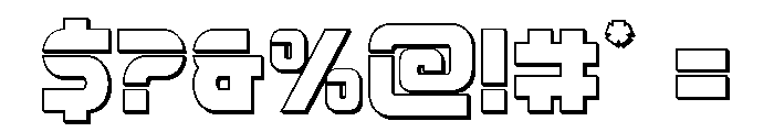 Mission: Danger Outline Font OTHER CHARS