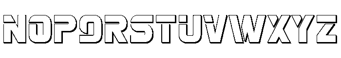 Mission: Danger Outline Font LOWERCASE