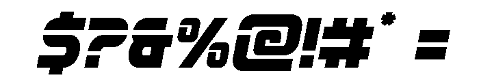 Mission: Danger Semi-Italic Font OTHER CHARS