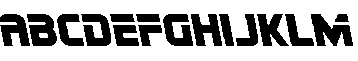 Mission: Danger Semi-Leftalic Font UPPERCASE