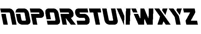 Mission: Danger Semi-Leftalic Font UPPERCASE