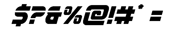 Mission: Danger Spaced Italic Font OTHER CHARS