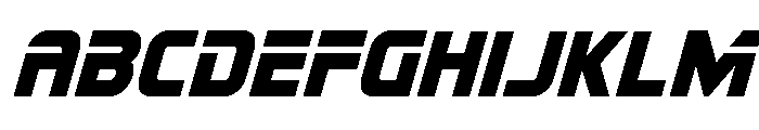 Mission: Danger Spaced Italic Font UPPERCASE