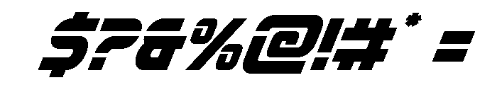 Mission: Danger Super-Italic Font OTHER CHARS