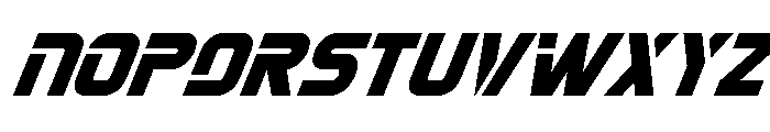 Mission: Danger Super-Italic Font UPPERCASE