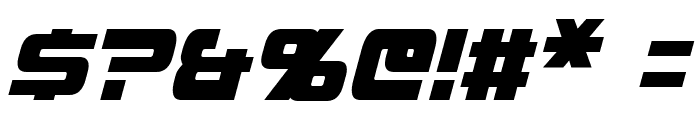 Mission GT-R Condensed Italic Font OTHER CHARS