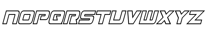 Mission GT-R Hollow Condensed Italic Font LOWERCASE