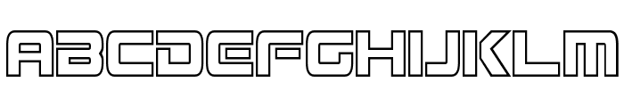 Mission GT-R Hollow Condensed Font UPPERCASE