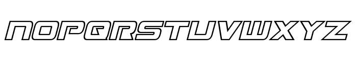 Mission GT-R Hollow Italic Font LOWERCASE