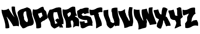 Mister Twisted Warped Rotated Font UPPERCASE
