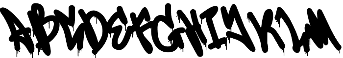 Misty Lines Drip Font UPPERCASE