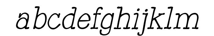 Mitchell Park East Italic Font LOWERCASE