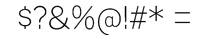 Mixolydian Titling Thin Font OTHER CHARS