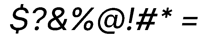 Miranda Sans Italic Font OTHER CHARS