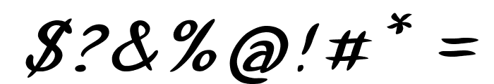 Miasma-BoldItalic Font OTHER CHARS