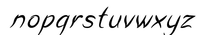 MiasmaItalic Font LOWERCASE