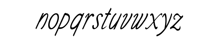 Mintie-CondensedItalic Font LOWERCASE