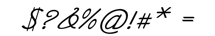 Mintie-Italic Font OTHER CHARS