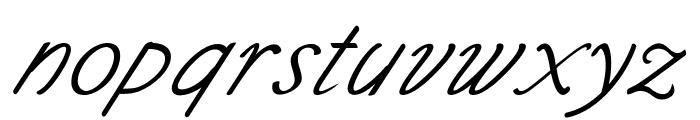 Mintie-Italic Font LOWERCASE