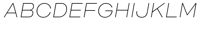 Mid Century Sans ExtraLight Italic Font UPPERCASE