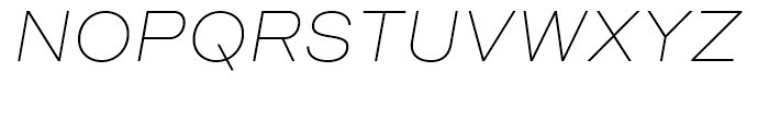 Mid Century Sans ExtraLight Italic Font UPPERCASE