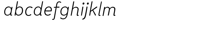 Mikado Light Italic Font LOWERCASE
