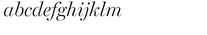 Miller Display Light Italic Font LOWERCASE
