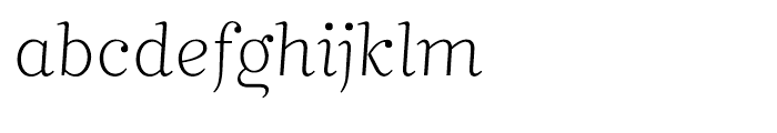 Mimix Ultra Light Font LOWERCASE