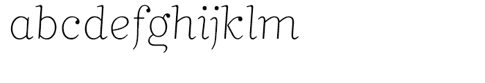 Mimix Ultra Thin Font LOWERCASE