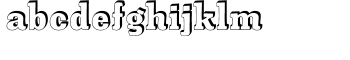 Minernil Shadow Font LOWERCASE