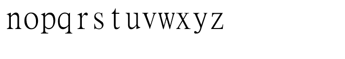 MingLiU Regular Font LOWERCASE
