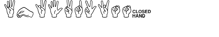 Mini Pics ASL Alphabet Regular Font OTHER CHARS