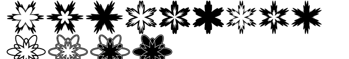 Mini Pics Snowflakes Regular Font LOWERCASE