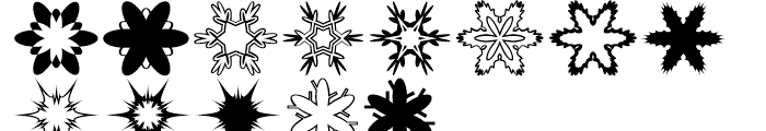 Mini Pics Snowflakes Regular Font LOWERCASE