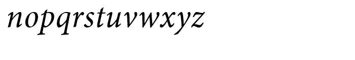 Minion Condensed Italic Caption Font LOWERCASE