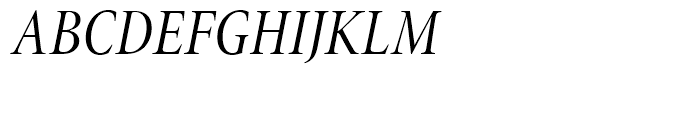 Minion Condensed Italic Display Font UPPERCASE