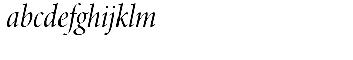 Minion Condensed Italic Display Font LOWERCASE