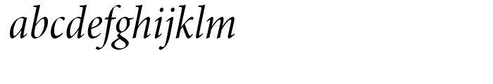 Minion Condensed Italic Subhead Font LOWERCASE