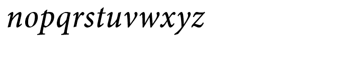 Minion Medium Condensed Italic Caption Font LOWERCASE