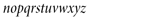 Minion Medium Condensed Italic Display Font LOWERCASE
