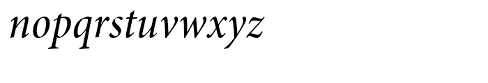 Minion Medium Condensed Italic Subhead Font LOWERCASE