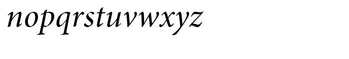 Minion Medium Italic Subhead Font LOWERCASE
