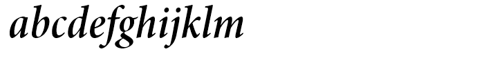Minion SemiBold Condensed Italic Subhead Font LOWERCASE